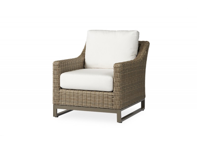 Milan Lounge Chair in Brushwood - Angled