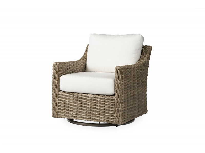 Milan Swivel Glider Lounge Chair - Angled