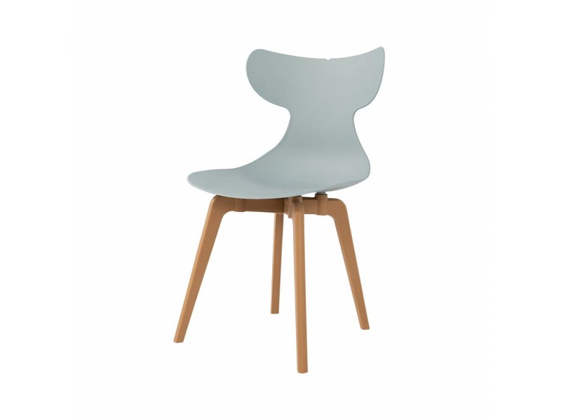 Leisure D With Tan PP Stand Dinning Chair - Mint - Angled