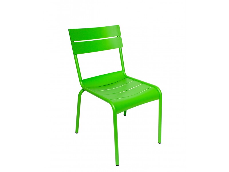 Beachcomber Stacking Powder Coated Aluminum Side Chair - Lime