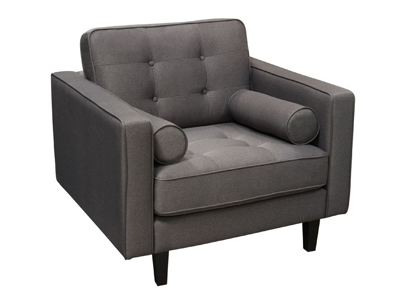 Diamond Sofa Neptune Arm Chair in Grey Fabric