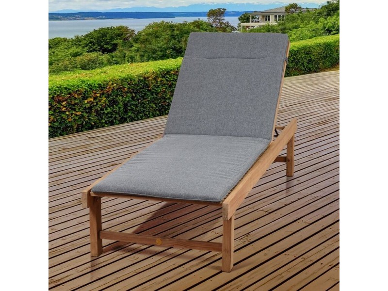 Amazonia Maasdam 2 Piece Teak Patio Lounger Set - Lifestyle