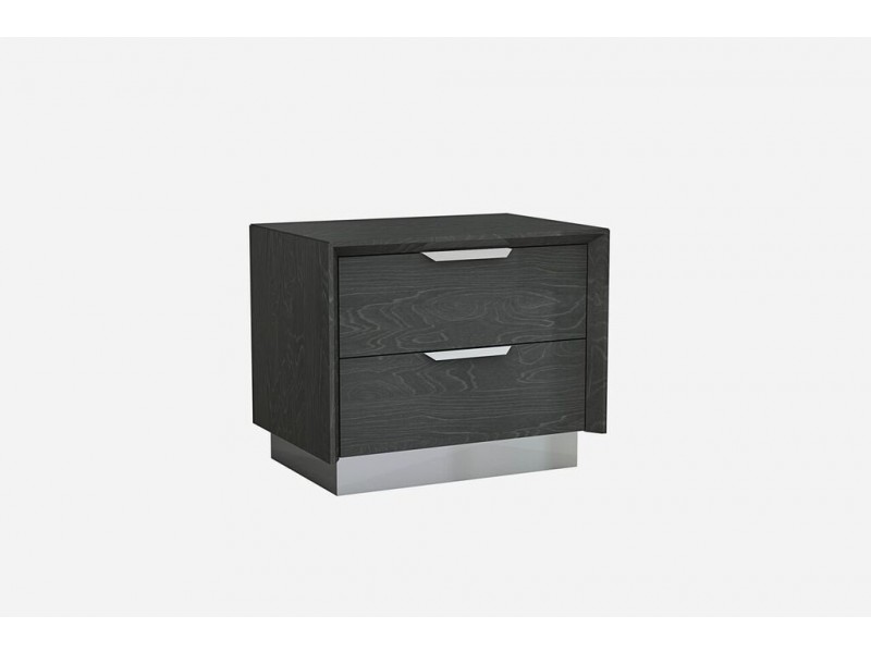 Navi Night Stand High Gloss Grey 