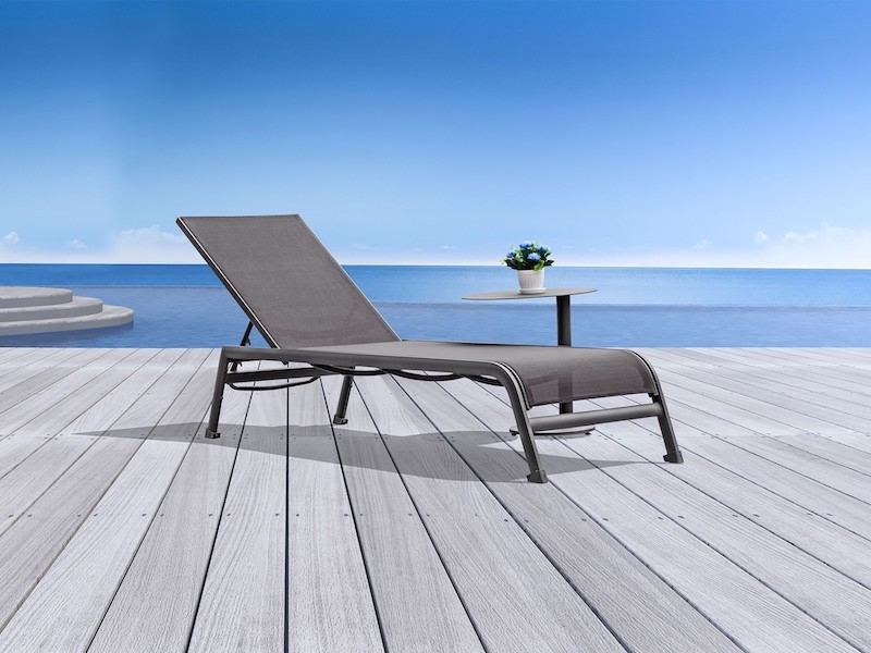 Whiteline Modern Living Sunset Outdoor Chaise - Set of 2 - Taupe