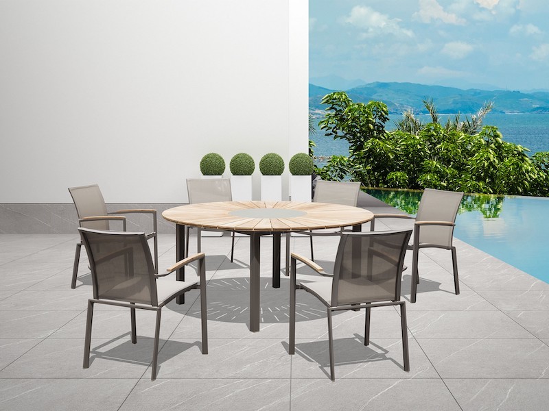 Whiteline Modern Living Sanctuary Indoor / Outdoor Dining Table
