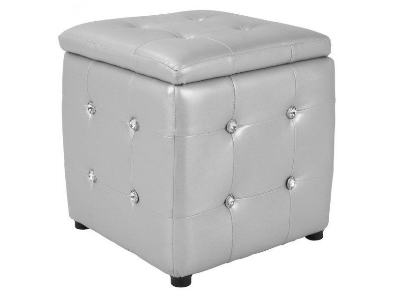 LumiSource Pouf Square Ottoman - Perspective