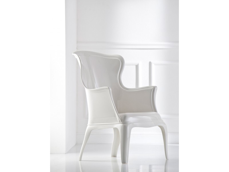 Molded Polycarbonate Mold Side Chair - PASHA – WHITE - Lifestyle
