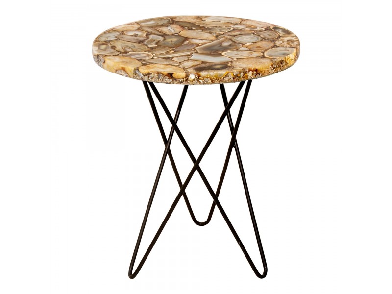 Natura Agate Accent Table - Front