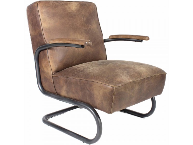 Moe's Home Collection Perth Club Chair Light Brown - Angled