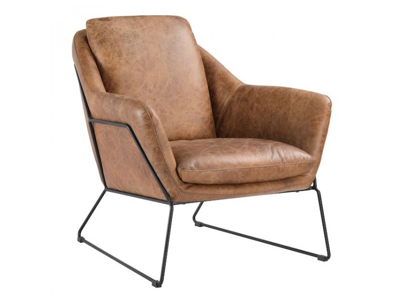 Moe's Home Collection Greer Club Chair - Cappuccino - Perspective