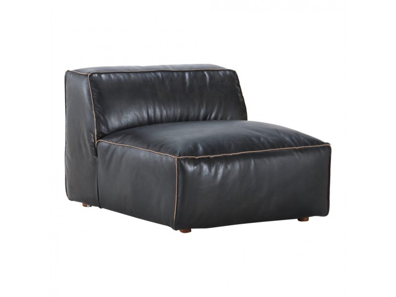 Moe's Home Collection Luxe Slipper Chair Antique Black - Angled