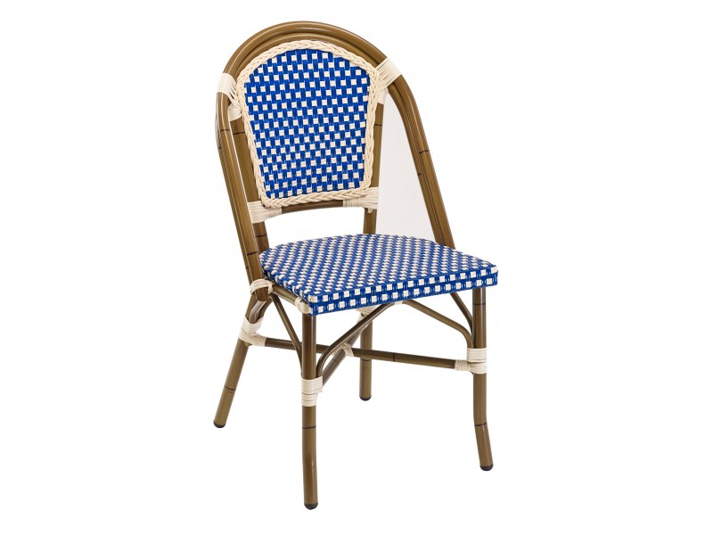 Hand Painted Aluminum Frame Side Chair - RT-01 - Blue