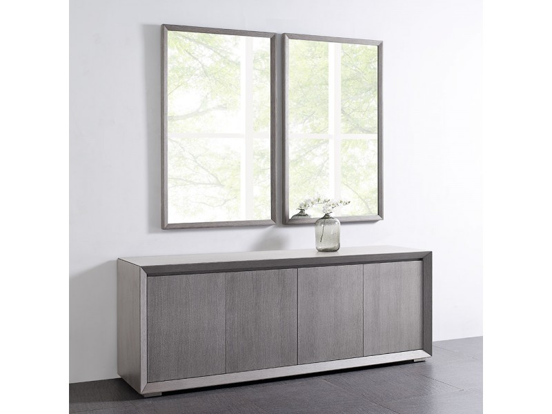 Pendenza Buffet 4 Door With Gray Oak Veneer - Lifestyle