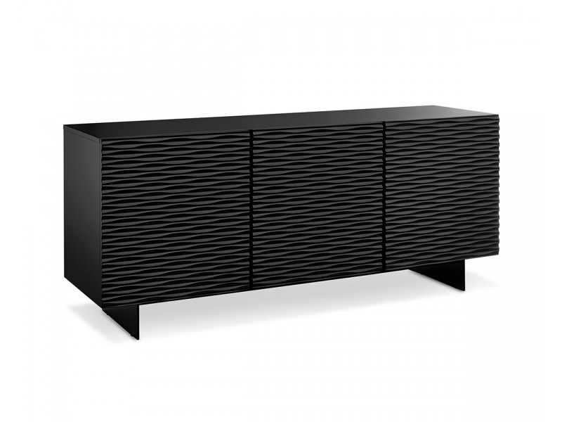 Vanessa Buffet In Matte Black Wave Doors