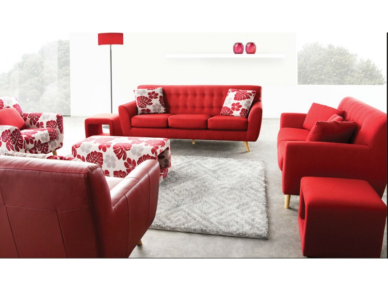 Diamond Sofa Scarlett Leatherette Accent Chair - RED PU