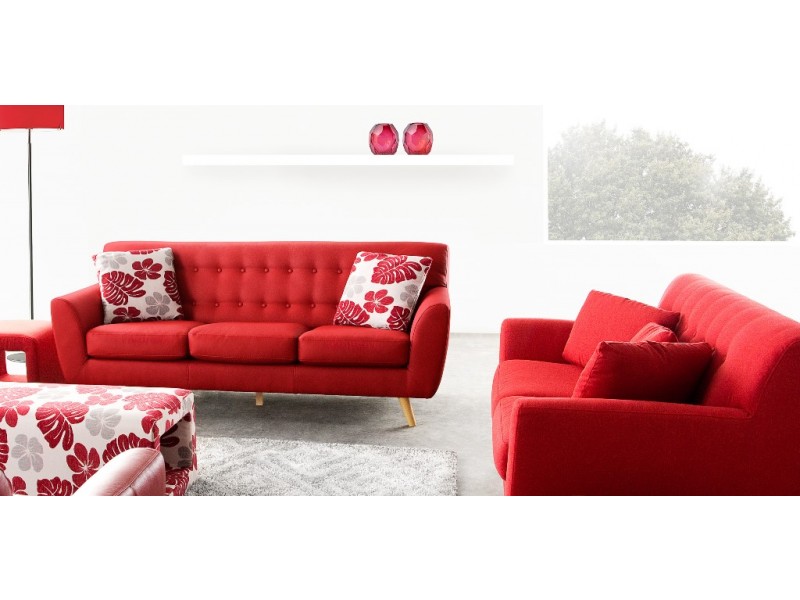 Diamond Sofa Scarlett Solid Fabric Sofa & Loveseat 2PC Set 