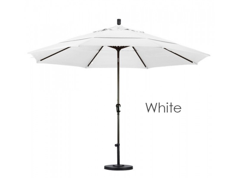 California Umbrella 11' Aluminum Market Umbrella Auto Tilt Bronze - Olefin