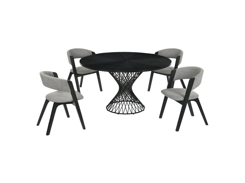 Cirque Rowan 5 Piece Black Dining Set