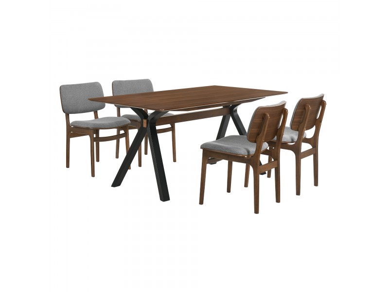 Laredo Lima 5 Piece Black Dining Set