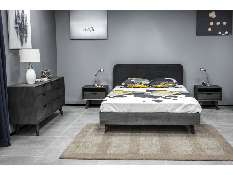 Mohave 3 Piece Acacia King Bed and Nightstands Bedroom Set