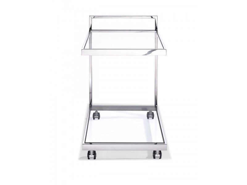 Sandra Side Table/Bar Cart - Front