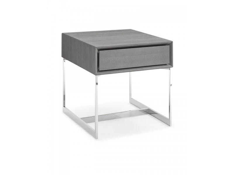 Skylar Side Table - Gray Oak Veneer 