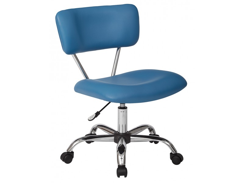 Vista Task Office Chair - Blue Faux Leather
