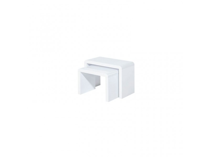 Diamond Sofa Stanza 2PC Nesting Table Set in Matte White