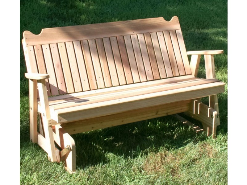 4' Red Cedar Straight Back Glider