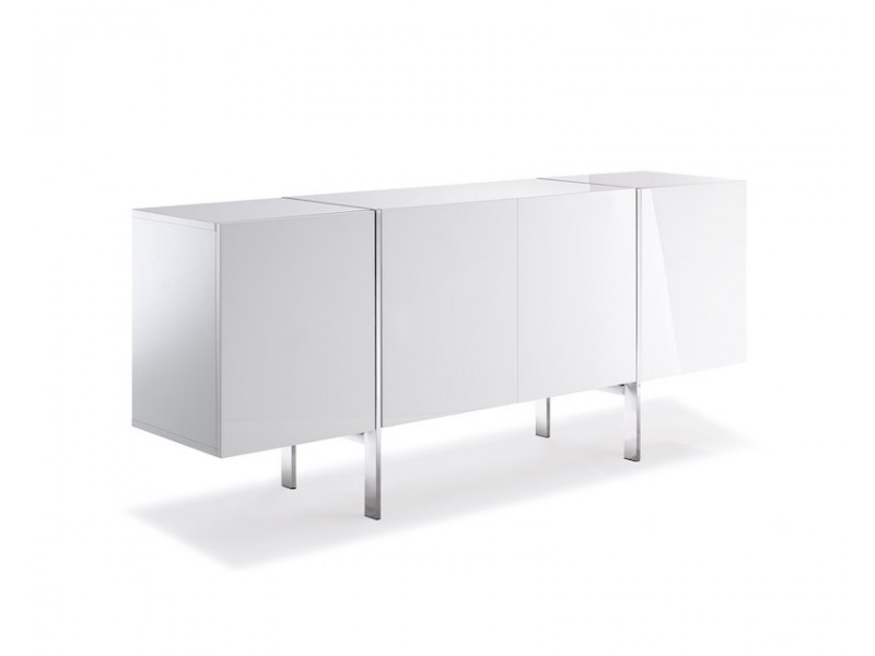 Whiteline Modern Living Struttura Small Buffet - High Gloss White