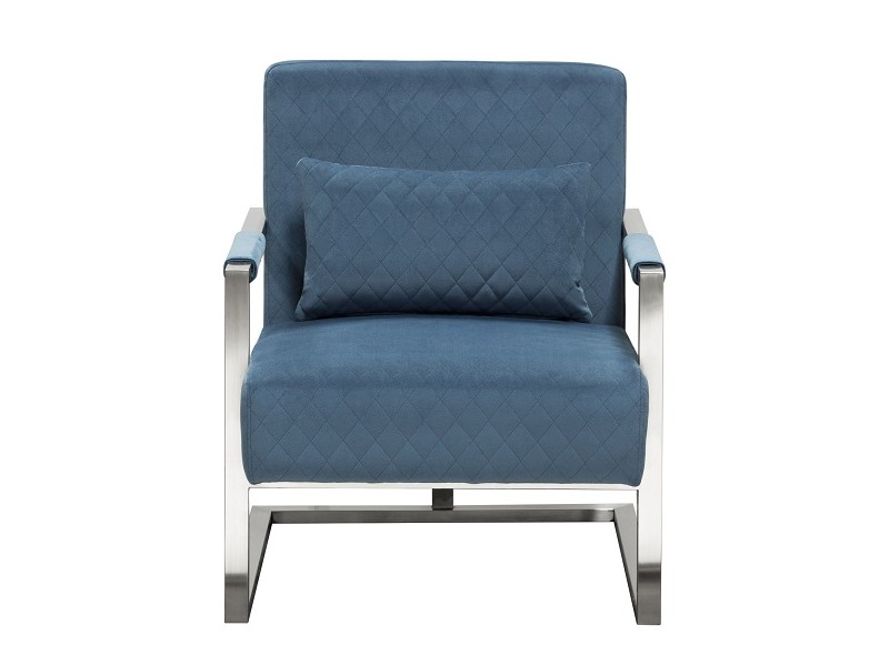 Diamond Sofa Studio Accent Chair in Diamond Tufted Royal Blue Velvet