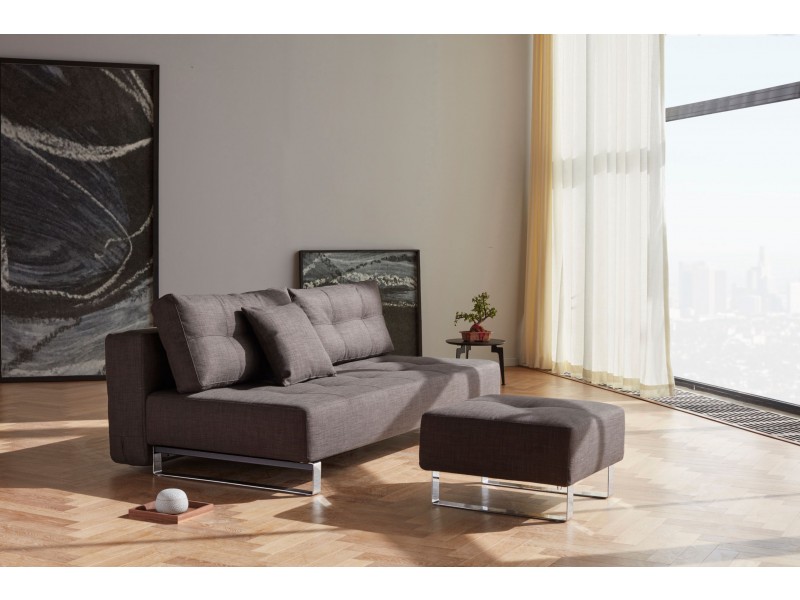 Supremax D.E.L. With Begum Dark Brown Fabric and Chrome Legs - Lifestyle