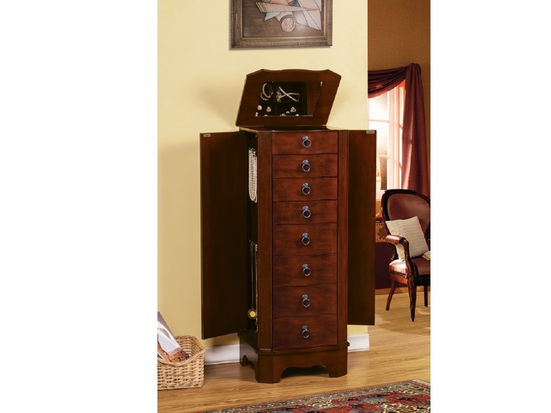 Berkeley Jewelry Armoire - Coffee