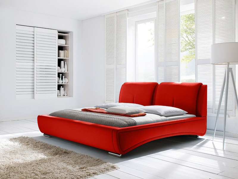 Diamond Sofa Sydney Bed in Red Fabric