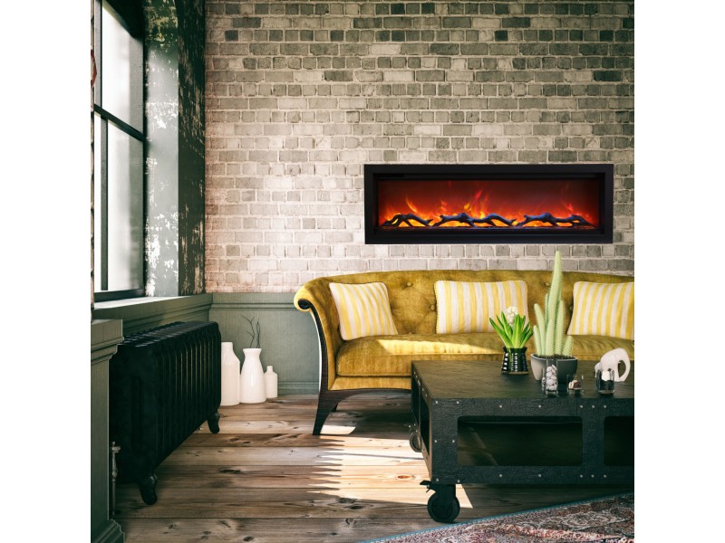 Amantii 50" Basic Clean-face Electric Built-in With Glass With Black Steel Surround - Lifestyle