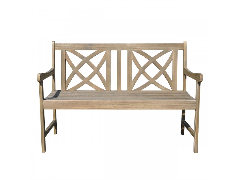 Renaissance Eco-friendly 4-foot Outdoor Hand-scraped Hardwood Garden Bench - Front