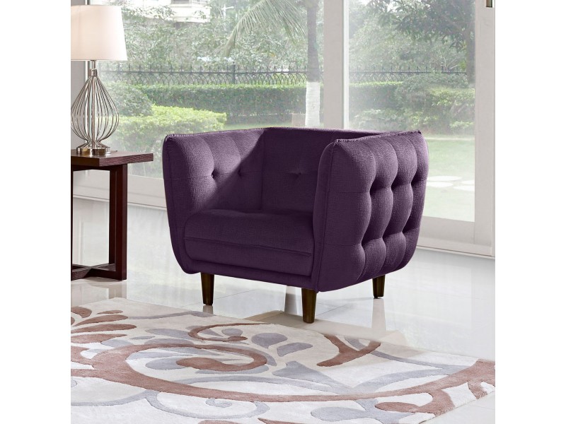 Diamond Sofa Venice Button Tuft Fabric Chair by Diamond Sofa - PURPLE