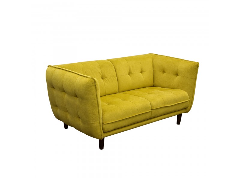 Diamond Sofa Venice Button Tuft Fabric Sofa - YELLOW/GOLD