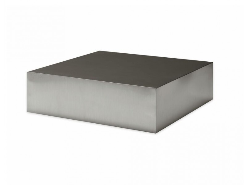Enix 39" Square Coffee Table Brushed Stainless Steel