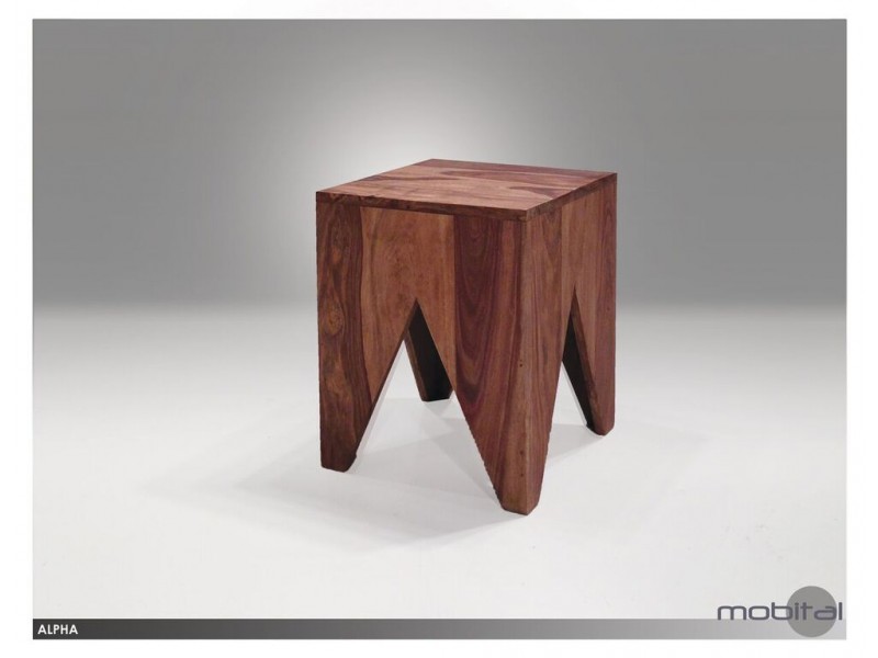 Alpha End Table Natural Sheesham Wood