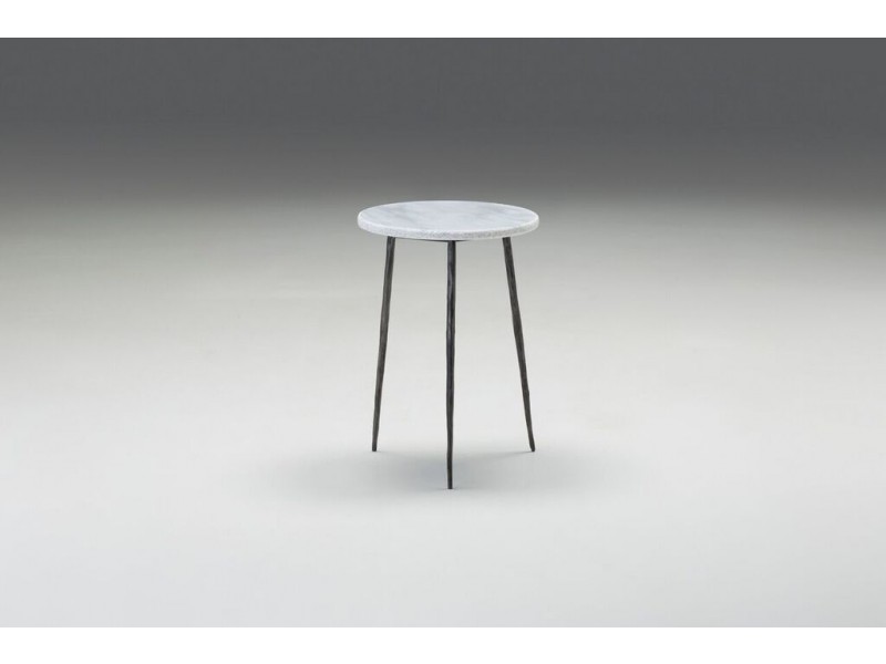 Mobital Kaii 13"/16"/18" End Table Volakas Marble with Black Iron Legs