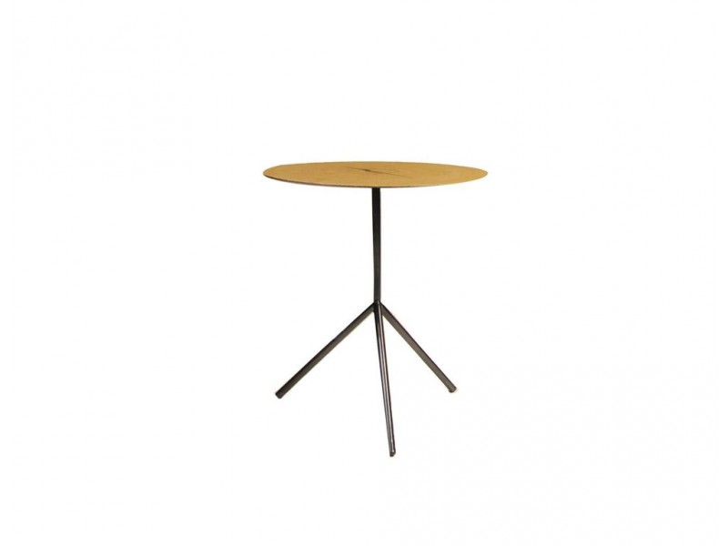 Oakley End Table Oak Veneer with Black Iron Legs