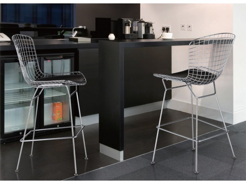 The Who High Stool Polished With Chrome Wire Frame