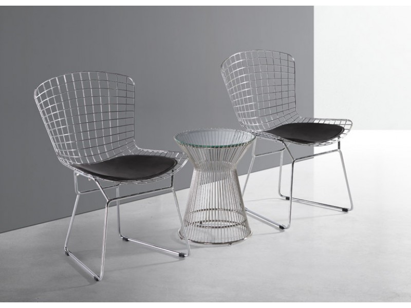 The Who Side Chair In Polished Chrome Wire Frame 