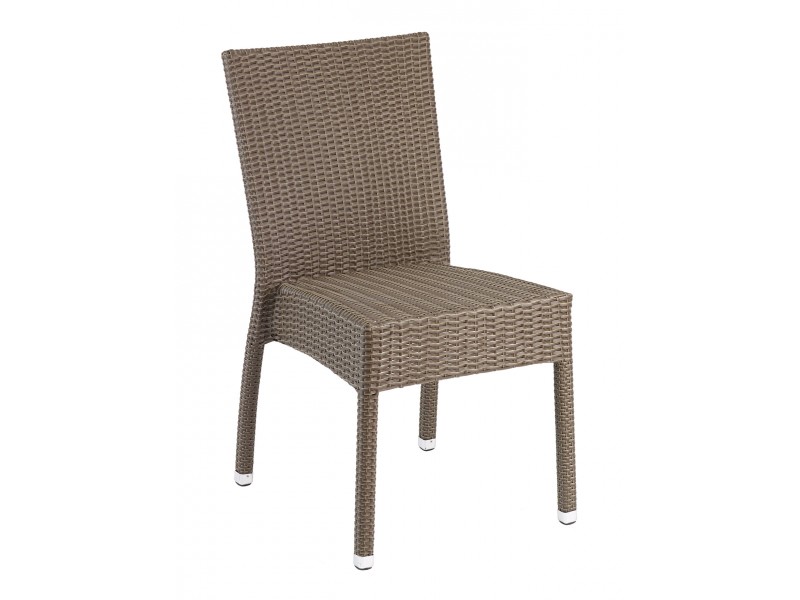 Hand Woven PE Synthetic Wicker Over Aluminum Side Chair - WIC-02