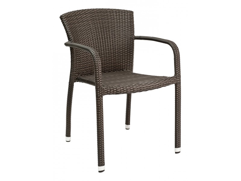 Hand Woven PE Synthetic Wicker Arm Chair - WIC-05