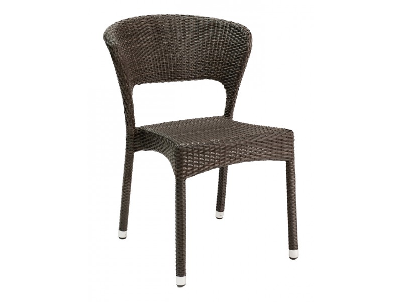 Hand Woven PE Synthetic Wicker Over Aluminum Side Chair - WIC-08