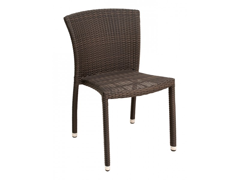 Hand Woven PE Synthetic Wicker Over Aluminum Side Chair - WIC-10