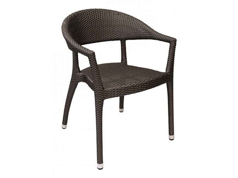 Hand Woven PE Synthetic Wicker Arm Chair - WIC-11