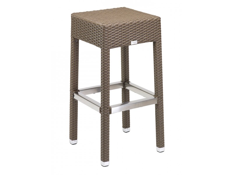 Hand Woven PE Synthetic Wicker Over Aluminum Frame Barstool - WIC-17BB - Indo